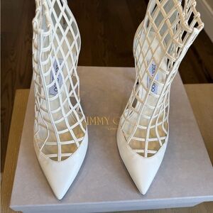 Jimmy Choo Cream Caged Heels